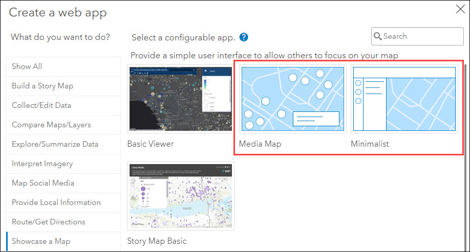 The image shows the Create a web app window.