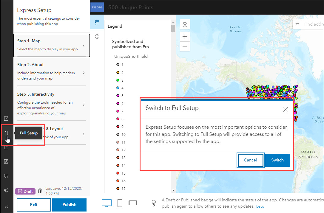 The image shows the app editor page.
