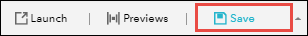 O ícone Salvar na parte inferior do painel Widget