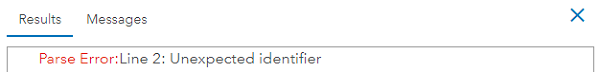 Parse Error:Line <行番号>: Unexpected identifier