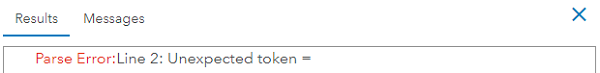 Parse Error:Line <行番号>: Unexpected token <演算子>