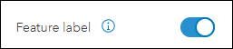 O rótulo da feição exibindo informações da feição no mapa ao pairar sobre um anexo no painel de informações.