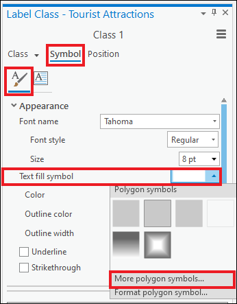Configure the text fill symbol of the label to select No Drop Shadow.