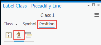 El panel Clase de etiqueta para acceder a la sección Apilar etiquetado.