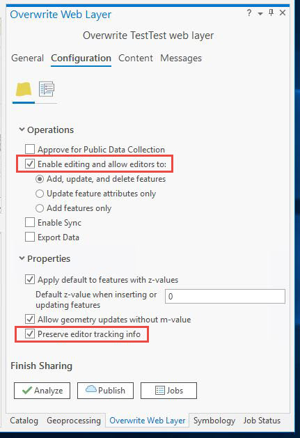 Check Enable editing and allow users to and Preserve editor tracking info options
