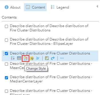 位于所需图层下方的“更改样式”选项