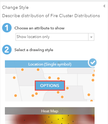 用于编辑绘制样式的选项