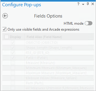 字段未显示在“字段选项”中