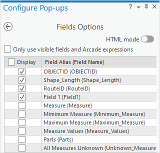 字段选项，未选择测量