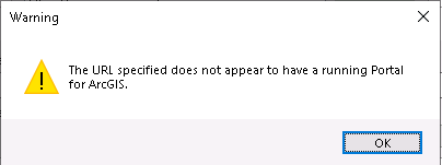Se devuelve un mensaje de error al intentar agregar una conexión de portal al Administrador de ArcGIS