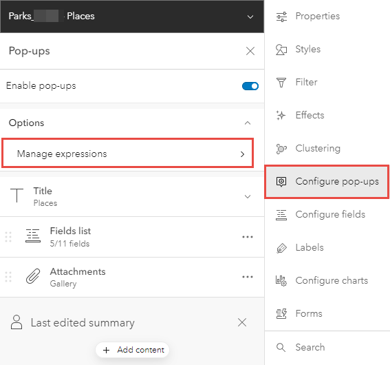 Der Map Viewer-Bereich 