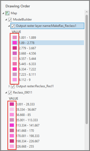 Die beibehaltenen Symbolisierungs-Layer
