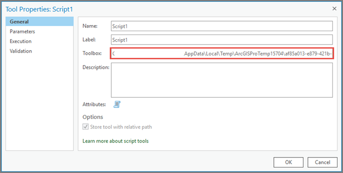 Kopieren des Links des Pfades der Toolbox