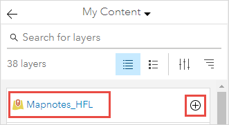 Fügen Sie den gehosteten Feature-Layer im Bereich
