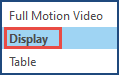 Display option under Application section in Options window