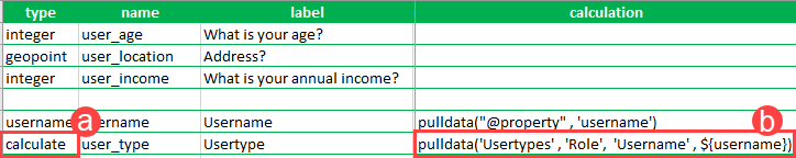 To worksheet with the calculation column.