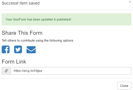 Die veröffentlichte GeoForm-Web-App.
