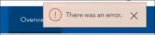 There was an error message displayed.