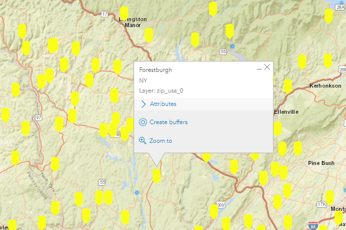 The Cluster points is now disabled and shown in the map