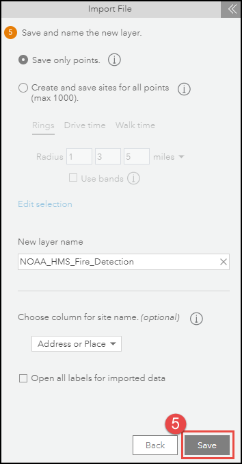 Click the Save button to save the layer