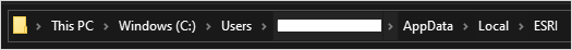 The resource index folder path in File Explorer.