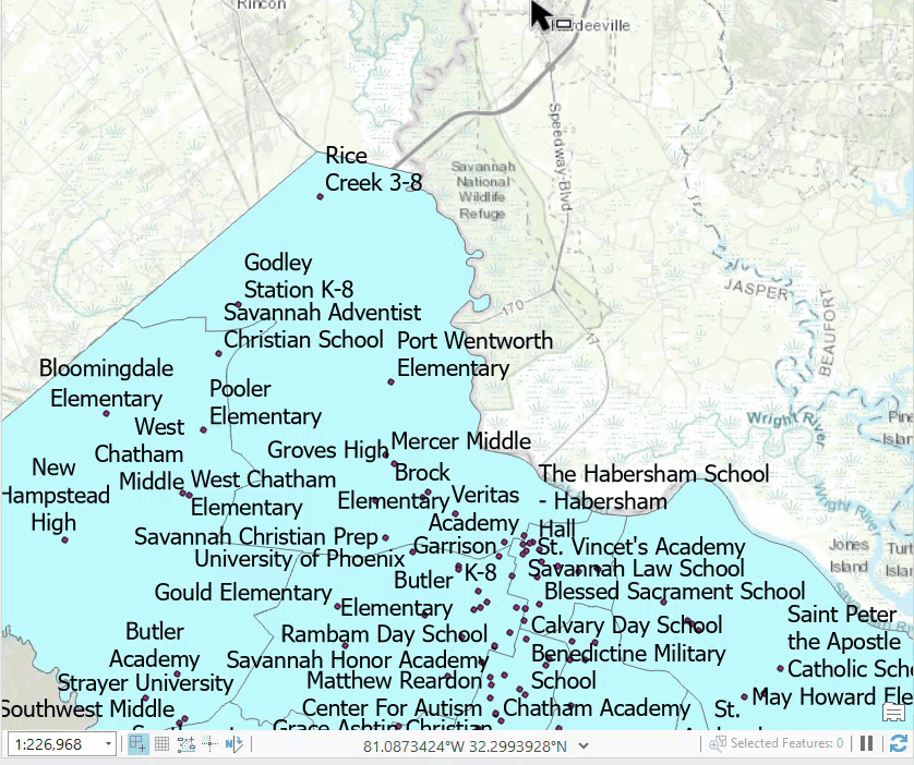 The desired graphics not being selected on the map by the Select option in ArcGIS Pro.
