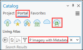 The Catalog pane and the Portal tab.
