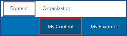 The Content and My Content tabs