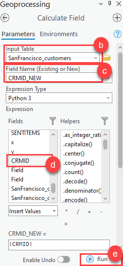 The configured Calculate Field pane.