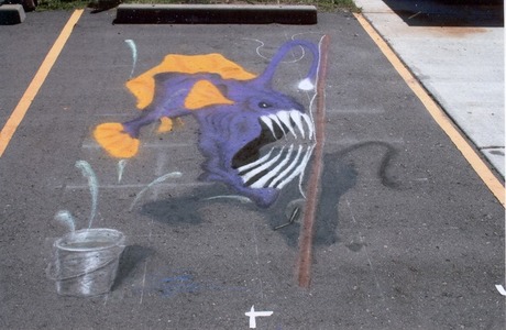 Angler Chalk Drawing