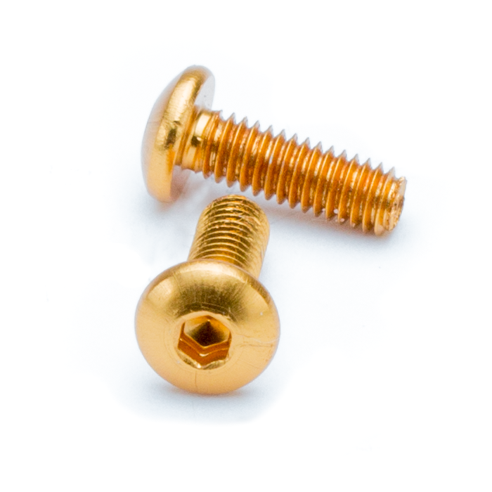 Anodized M4x12mm Screw Set Yellow