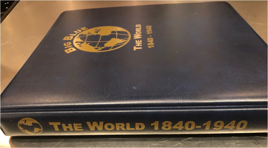 Custom Big Blue binder with gold lettering