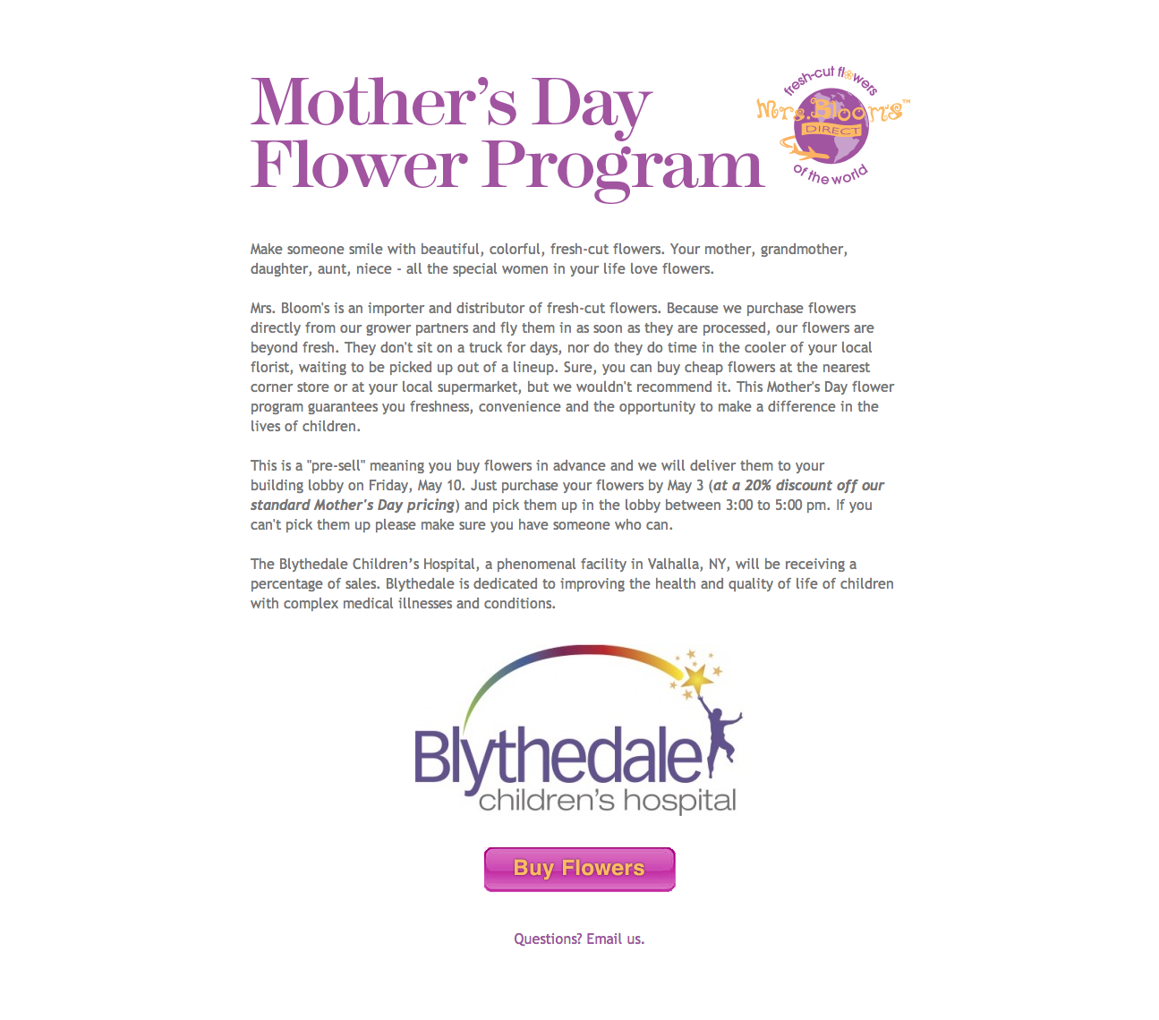 Mrs Blooms WebSite