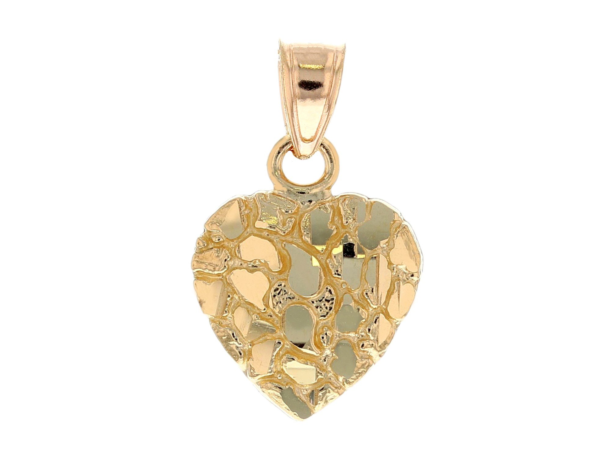 Wabi Sabi | Heart pendant small in gold I Handmade in Norway