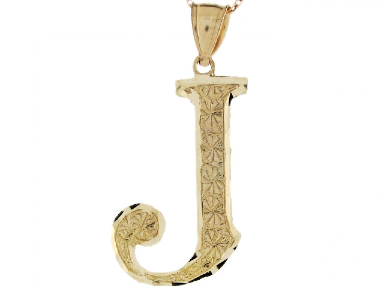 10k real gold unique design letter Y diamond cut initial charm Pendant