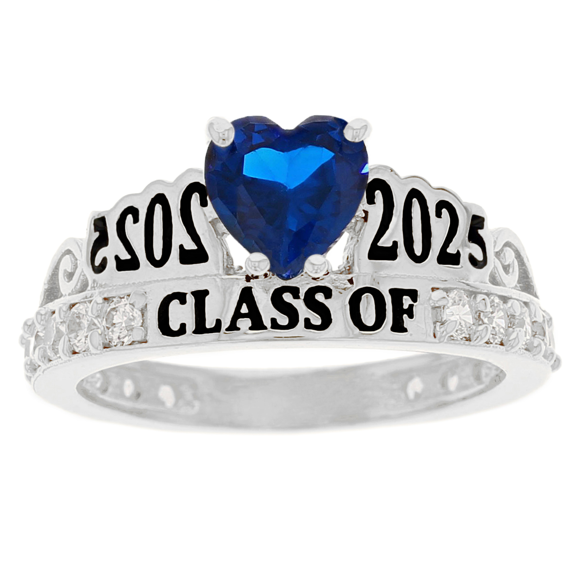 14k White Gold Simulated Sapphire September Birthstone Gorgeous 2