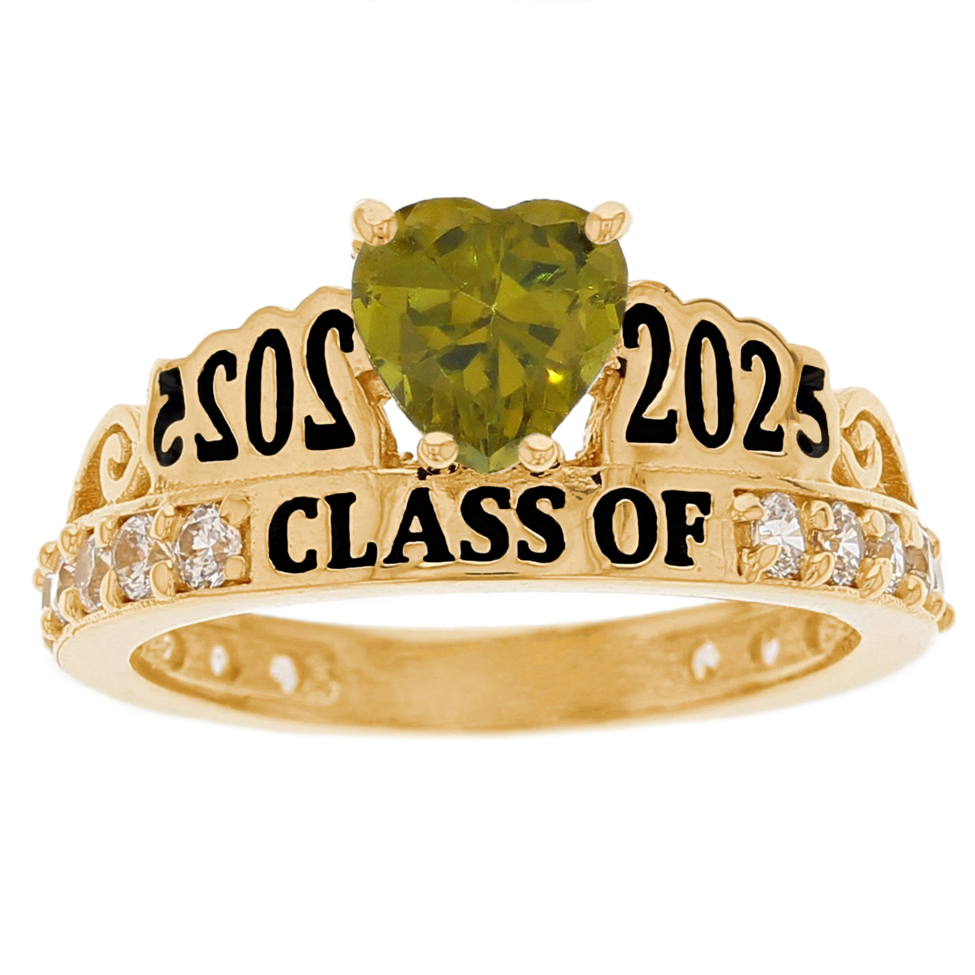 14k Yellow Gold Simulated Peridot August Birthstone Gorgeous 2020