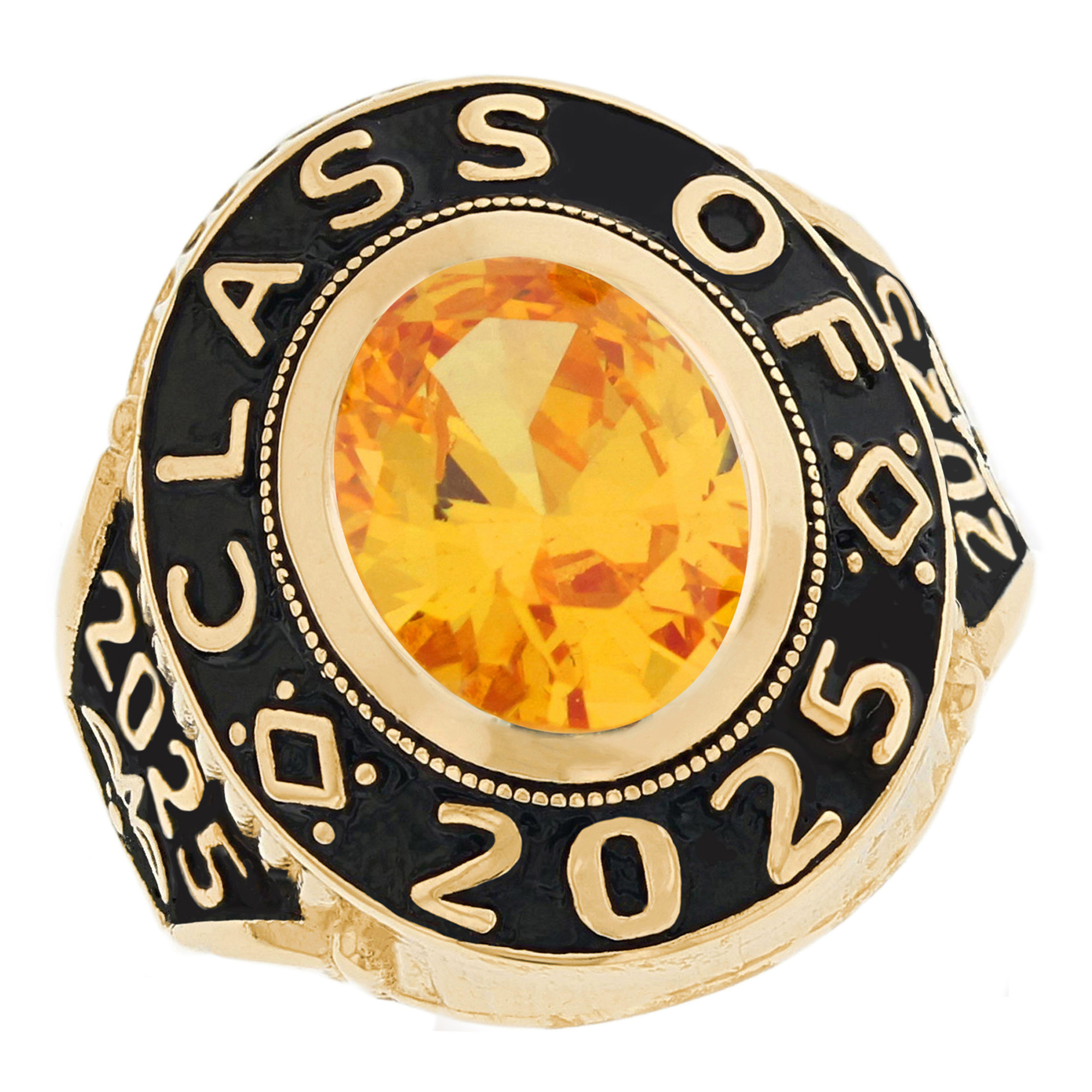 10k Gold Simulated November Birthstone 2023 Graduation Mens Class Ring