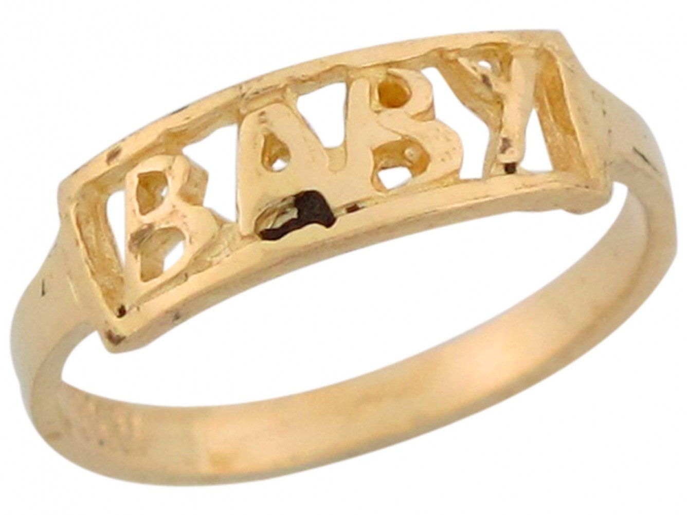 10k Yellow Gold Petite Baby Celebration Modern Baby Ring