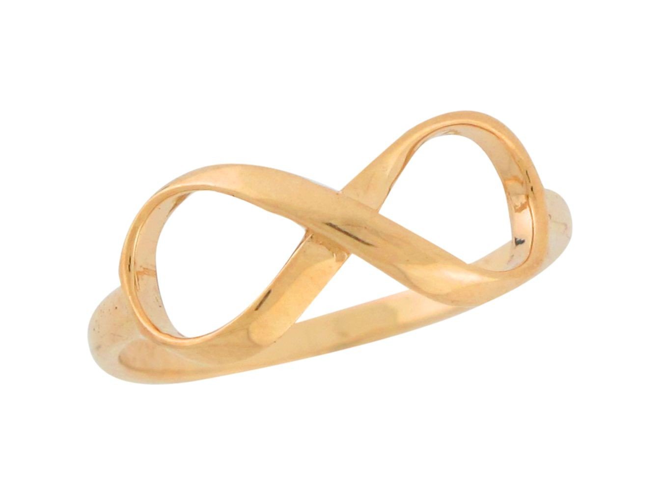 10k Yellow Gold Classic Elegant Infinity Love Friendship Wedding Forever Ring 