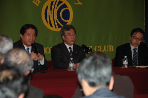  遠藤雄幸・川内村長（震災時の町村会会長）、増子輝彦・民主党副代表（参議院議員、福島県出身） 写真 4