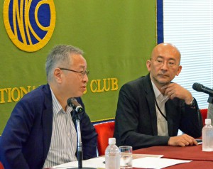  梅原季哉 朝日新聞編成局長補佐／鶴原徹也 読売新聞編集委員 写真 1