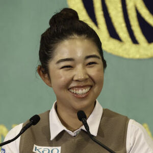 山下美夢有選手　会見 写真 2