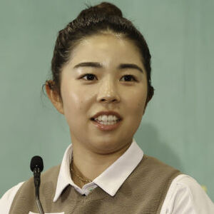 山下美夢有選手　会見 写真 1