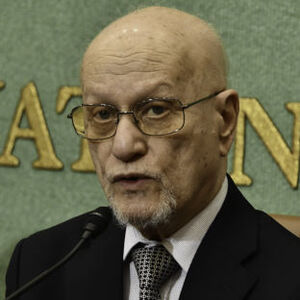 アル・シャハリスタニ・パグウォッシュ会議会長、ホールバーグ同事務総長　会見 写真 1