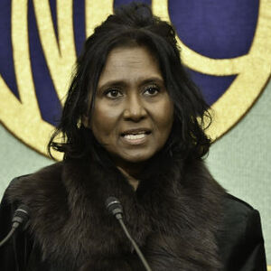 デイジー・ヴィーラシンハム AP通信社社長兼CEO　会見 写真 1