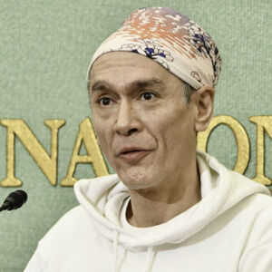 アウンサンスーチー氏の次男 キム・エアリスさん　会見 写真 2