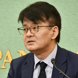 山口明夫・経済同友会代表幹事　会見 写真 1