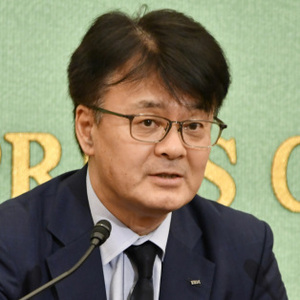 山口明夫・経済同友会代表幹事　会見 写真 2