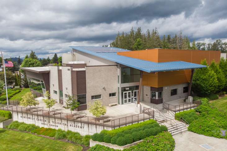 Aerial view of Cascades Job Corps Center campus